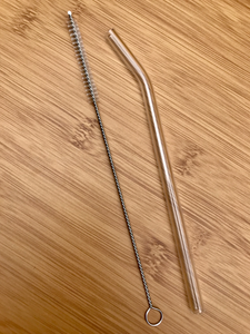 Borosilicate Glass Straw with Cleaning Brush