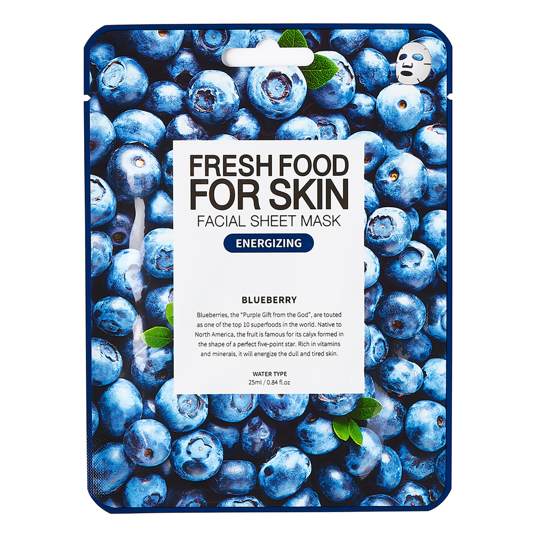 Fresh Food For Skin Facial Sheet Mask (Energizing Blueberry)