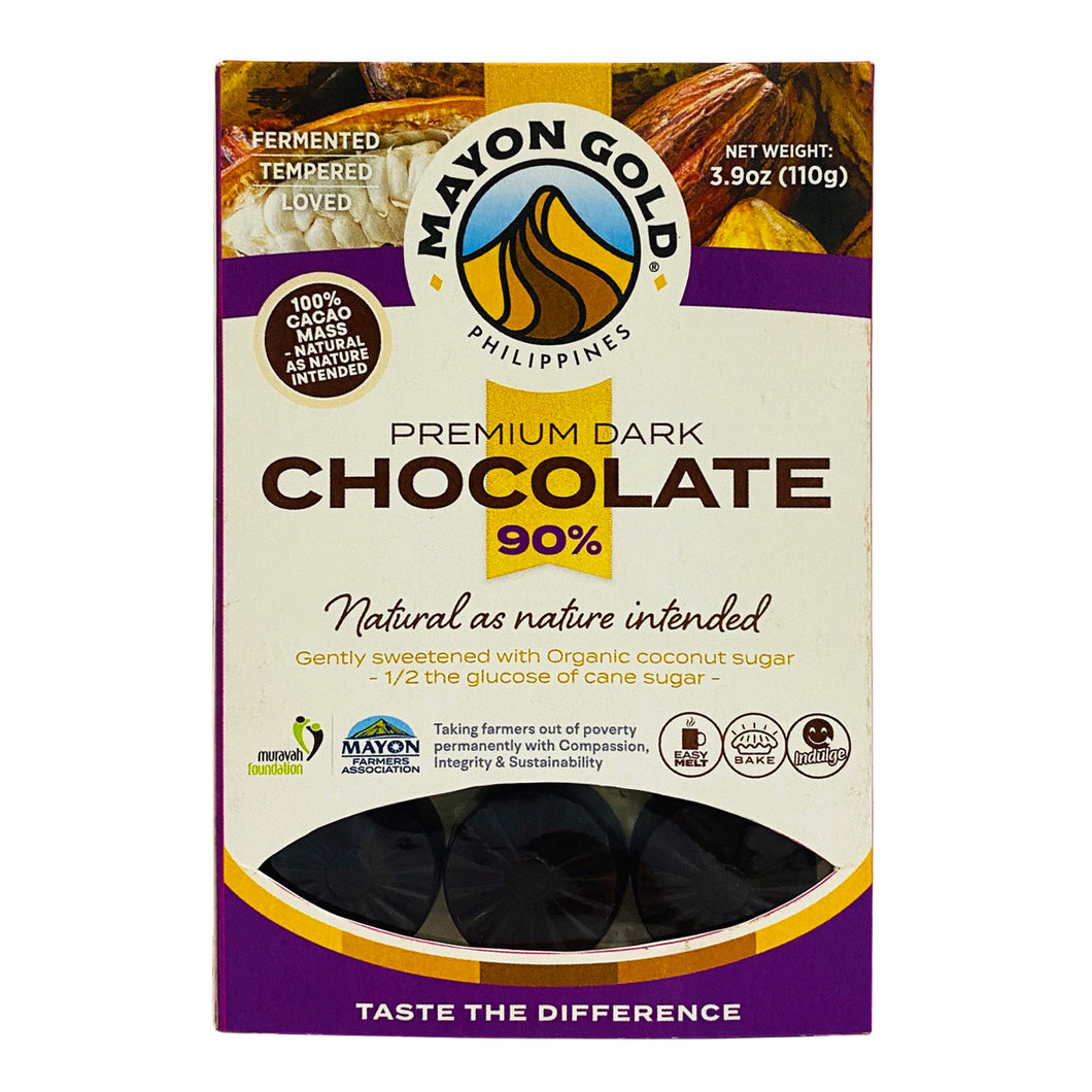 Mayon Gold Premium Dark Chocolate 90% Dark Chocolate