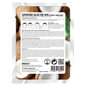 Superfood Salad Facial Sheet Mask (Nourishing Coconut) Cream Type Essence