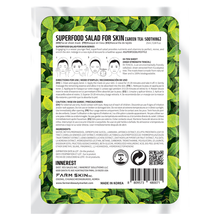 Load image into Gallery viewer, Superfood Salad Facial Sheet Mask (Soothing Green tea) Water Type Essence
