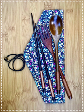 Load image into Gallery viewer, Wooden Utensils Set (with chopsticks, metal straw + cleaner)

